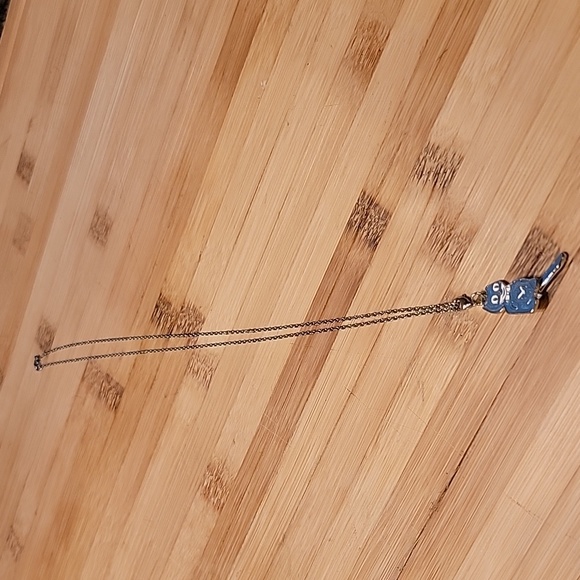 Serenity Blue Kit-Cat Klock clock clip on charm necklace - Picture 3 of 5